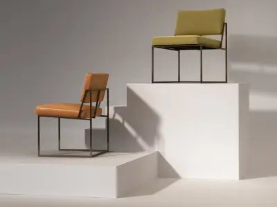 1188 Armless Chair 3D model