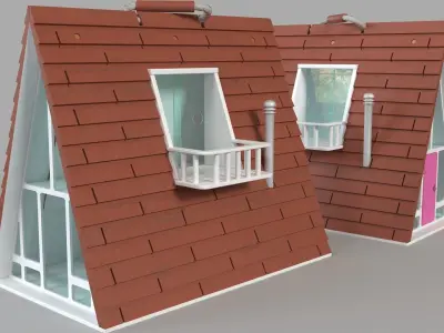 A-Frame Dollhouse 3D model