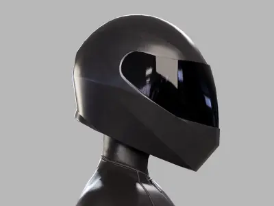Cartoon Sci Fi Girl Low-poly 3D model