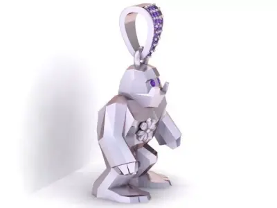 ROBBOT PENDAN 3D PRINTABLE MODEL  3D print model