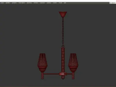 Lumien Hall letterhead Low-poly 3D model