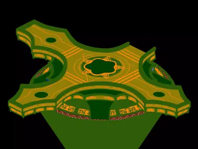 Temple - Central Platform 01 3D model