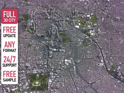 Jakarta - 3D City Model Low-poly 3D model purchase