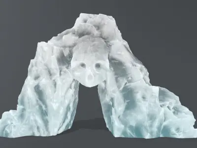 Skull Cave Low-poly 3D model