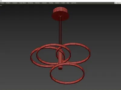 HOOPLA PENDANT Low-poly 3D model