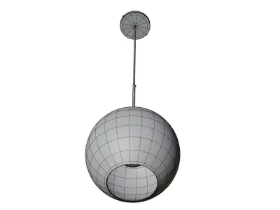 Lampatron pendant light with oval glass shade Free 3D model