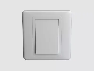 White Switch Lamp Low-poly 3D model