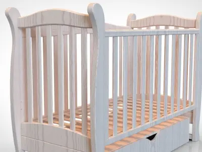 Baby cot 3D model