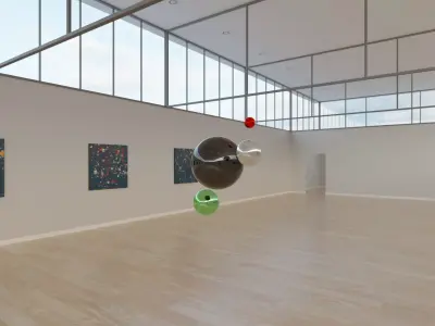 HDRI - Art Museum Gallery Interior 38 - 16384x8192 Texture