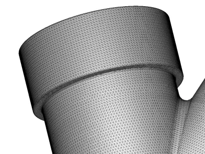 PVC Plumbing Y Fitting 3D print model