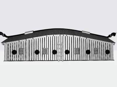 The Vikings barn 3D print model