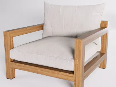 Outdoor Patio Armchair 3D model