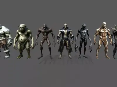 Monster Pack 10 Low-poly 3D model