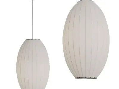 Maxim Cocoon 1-Light Chandelier Polished Chrome 3D model