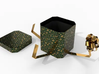  Gift Boxes - 5-Pack with Glossy Ribbon Rosette 