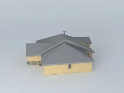 House with future apartment Free 3D model
