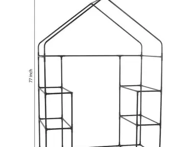 Outdoor Garden Greenhouse Plastic Grow House 3D model