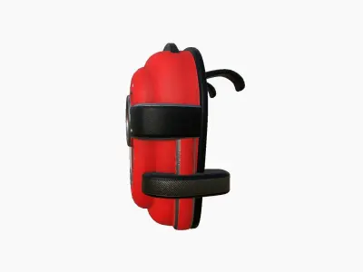 SciFi Backpack C07 Red - Fashion Character Design Low-poly 3D model