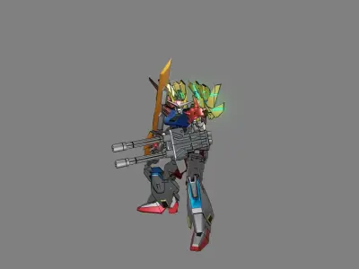Attacker Gundam 21 A 3D model
