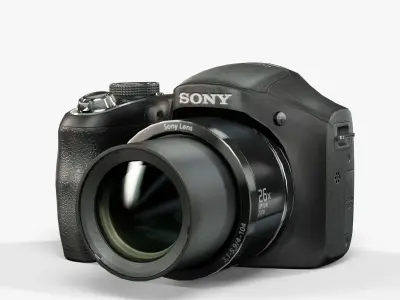 Sony DSC-H200 bridge digital camera Low-poly 3D model