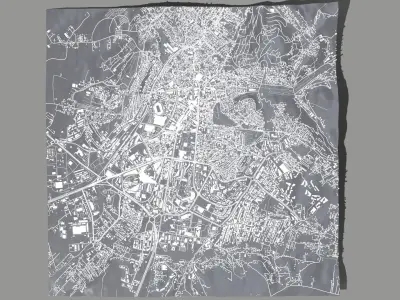 Cityscape Pristina Kosovo 3D model