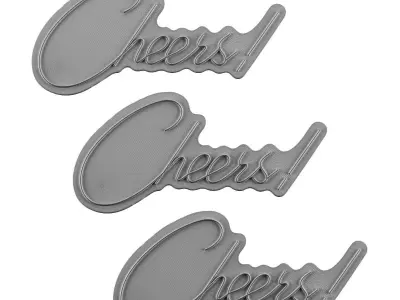 Cheers Neon Sign 3D model