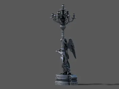 church candle holder statue  3D model purchase