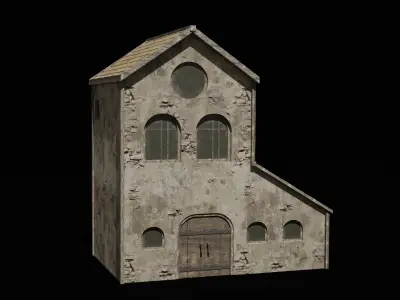 old building collection model Low-poly 3D model