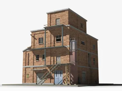 Factory xx14 Low-poly 3D model purchase