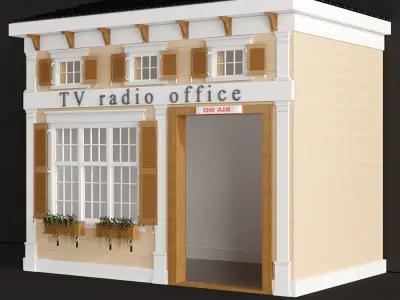 Children playhouse Tv Studio Office for kids 3D model