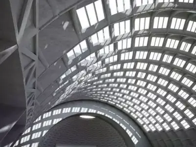 Empty Spacious Garage 3D model