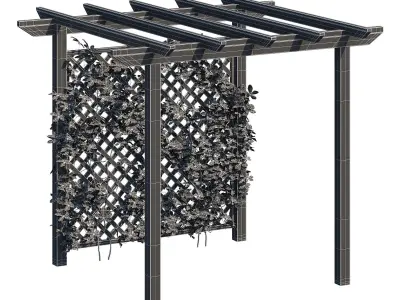 Open pergola small 3D model