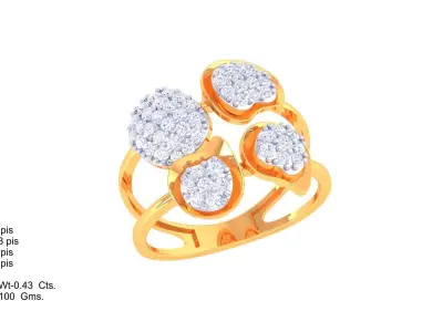 Women Ring MTL 3dm STL OBJ FBX Details 3D print model 36
