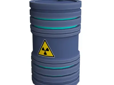 Barrel SCI FI 3d model Low-poly 3D model