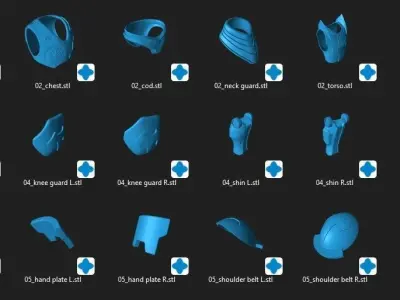 Durge Armor One12 Scale Figure Custom 3D files 3D print model