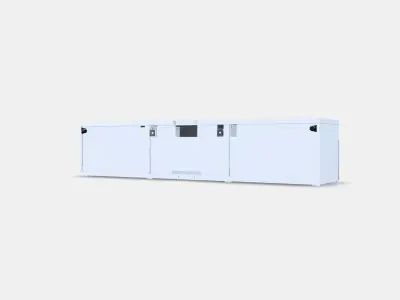 BESTA TV bench with drawers and door 3 Low-poly 3D model