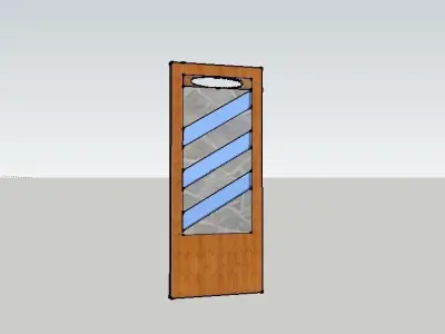 Modern Door Free 3D model buy