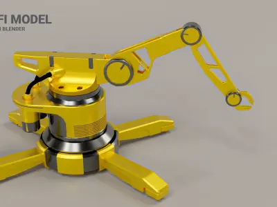 Sci-Fi Model 3D robotic arm 3D model