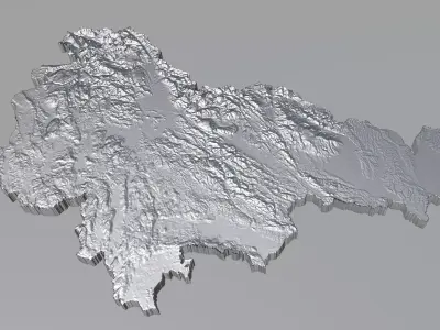 Slovenia Terrain Country 3D model