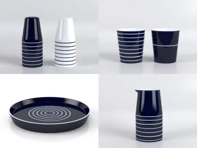 Cobalt Dinnerware 3D model