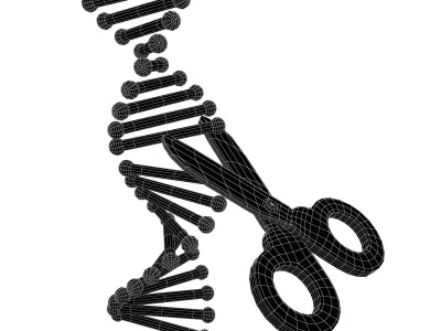 Genome Editing Icon v1 001 Low-poly 3D model