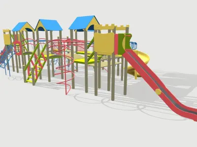Playground for kids 3D model 25