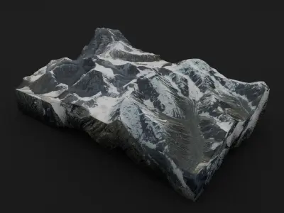 Noshaq Low-poly 3D model