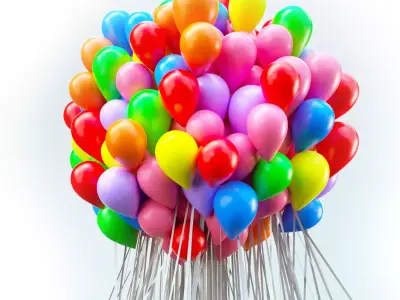 rainbow balloon 3D model