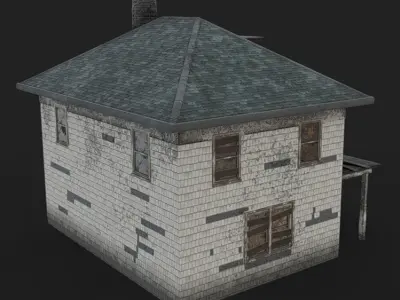 House 06 - Abandoned Low-poly 3D model