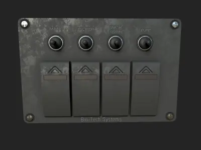 Switched Wall Panel Low-poly 3D model