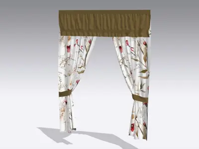 Curtain Low-poly 3D model