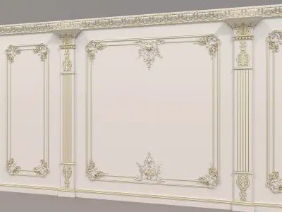 Wall Molding in Classic French style 40 3D model