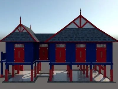 RUMAH TRADISIONAL MELAYU JOHOR DARUL TAKZIM Free 3D print model