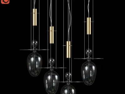 Melogranoblu Perfume Egg Pendant Ceiling Light 3D model